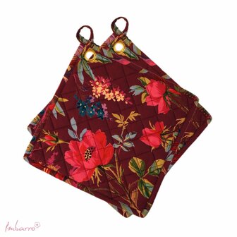 Imbarro potholder Paradise Aubergine set bij GreenPicnic