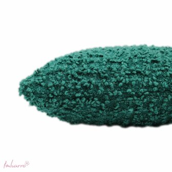 Zijkant Cushion Espen Teal van Imbarro bij verkooppunt GreenPicnic
