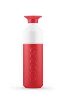 De Dopper thermosfles in rood, insulated 580ml Deep Coral