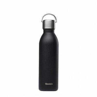 GreenPicnic - Insulated stainless steel active bottle Matt Black 600ml van Qwetch 