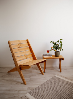 Ecofurn Granny chair naturel pine, dennenhouten stoel
