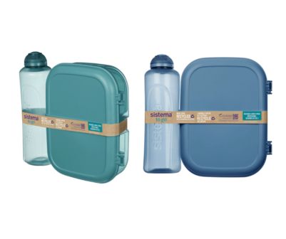 Sistema Ocean Bound Plastic To Go lunchbox met fles, Greenpicnic