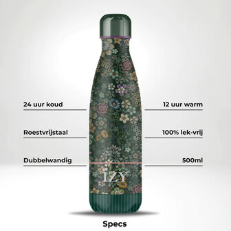 GreenPicnic - Thermosfles PIP Studio Tutti I Fiori print van Izy bottles