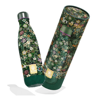 Izy Bottles RVS thermosfles met PIP Studio print Donkergroen