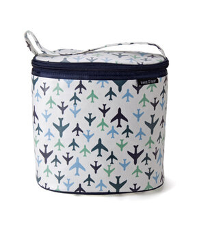 Keep Leaf Cooler Lunchbag, koeltasje met vliegtuig print Greenpicnic