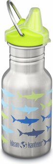 Kid Kanteen sharks fade RVS kinderfles - GreenPicnic