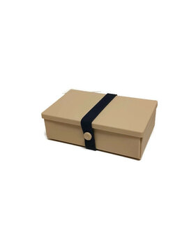 Uhm box 1 mocca met zwarte sluitband Greenpicnic