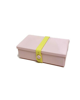 Uhm box 1 pink met gele sluitband Greenpicnic
