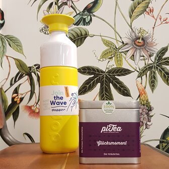 De DOpper insulated Yellow met PiTea biologische thee bij Greenpicnic