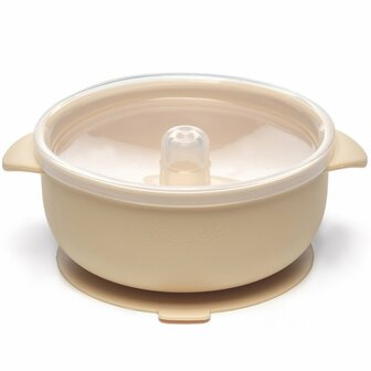 Kooleco Suction bowl, siliconen kinder bakje met deksel