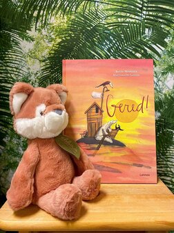 Gered! kinderboek met knuffeldier van gerecycled plastic bij Greenpicnic