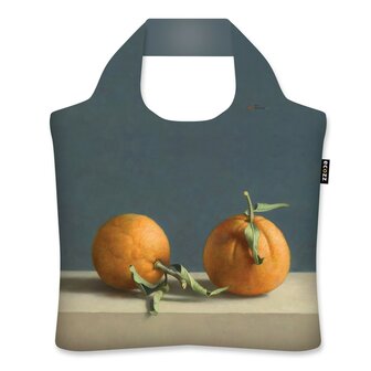 Ecozz opvouwbare ecoshopper met rits met Twee sinaasappels print - Greenpicnic