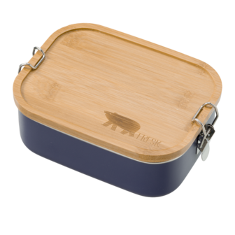 Polarbear lunchbox van Fresk, blauwe brooddoos van RVS - GreenPicnic