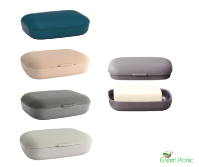 Ekobo Rectangular Travel soap box, zeepdoosje van bamboe en silicone Greenpicnic