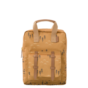 Fresk Backpack small woods spruce yellow, rugtasje van r-PET