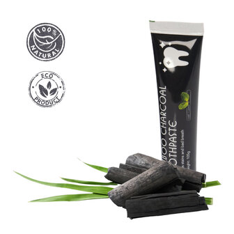 Bamboo Charcoal Toothpaste, Houtskool tandpasta met mint