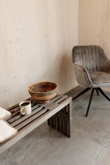 D Bench van Ecofurn, duurzame houten tuinbank