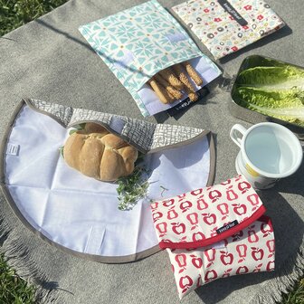 Keep Leaf opvouwbare lunchverpakking van biologisch katoen bij Greenpicnic