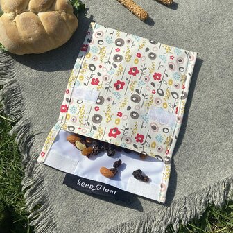 Keep Leaf lunchzakje met bloemen, Baggie large bloom