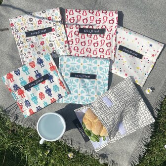 Keepleaf lunch baggies in diverse printjes