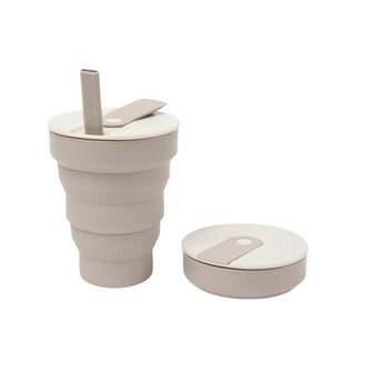 Hunu Collapsible Silicone Cup 475ml Warm Grey