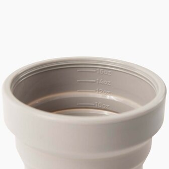 Detail Hunu opvouwbare beker van beige siliconen