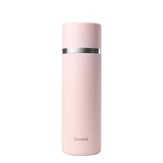 Qwetch Insulated thermo pink, dubbelwandige fles in roze