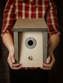 Ecofurn birdhouse grey, vogelhuisje FSC hout