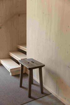 Ecofurn hoge kruk in grijs geolied elzenhout