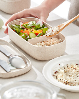 Lekue lunchbox van PLA uit tarwevezels