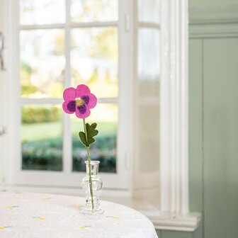 Roze vilten viool roze van Sjaal met Verhaal