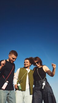 Dopper Cord Sandy Black, draagkoord in 3 kleuren