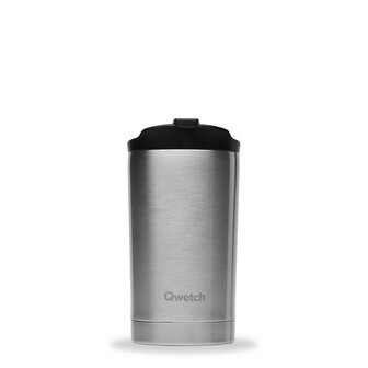 Qwetch Travel Mug Isotherme Brushed steel 