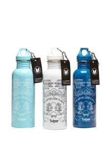 Retulp RVS drinkflessen 750 ml wit en blauw