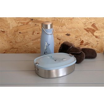 The zoo rvs lunchbox en thermosfles wolf