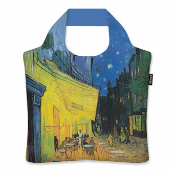 Opvouwbare ecoshopper met Vincent van Gogh print Caf&eacute; Terrace at Night