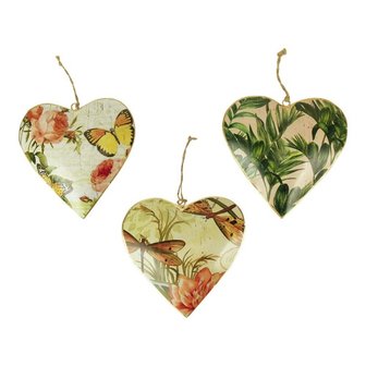 Imbarro metalen hart hangers: Hanging Hearts Nature