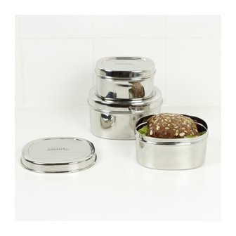 A Slice of Green Stainless Steel Container set met vulling