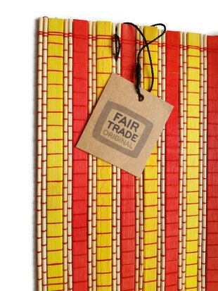 Fairtrade bamboe placemat geel oranje