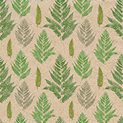 Naturals Paper+Design servetten van gerecycled papier met groene varens