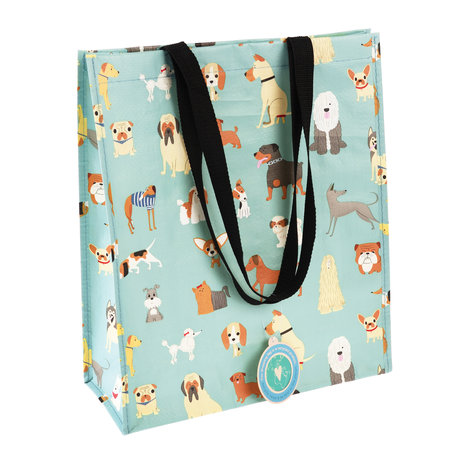 Rex London tas van gerecycled plastic met honden print