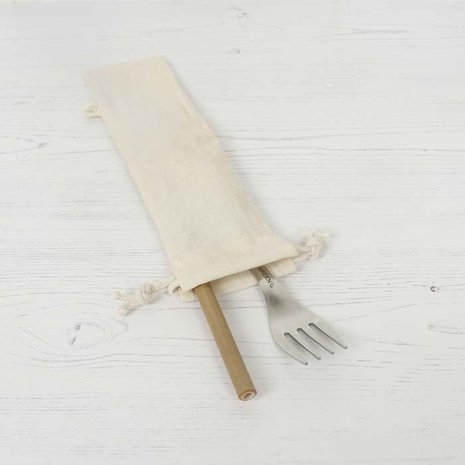 Slice of Green utensil bag Organic cotton