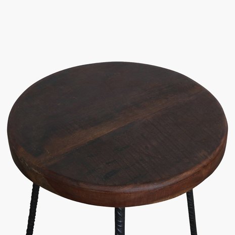 Factory kruk met houten zitting