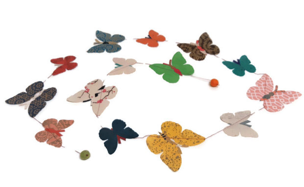 Olino Paperworks International Vlinderslingen van eco papier