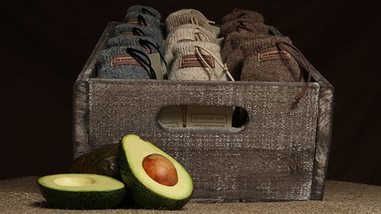 Tin grijze avocado sokken
