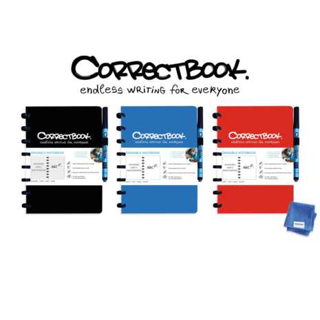 Correctbook in lijntjes en blanco verkrijgbaar in diverse kleuren bij GreenPicnic