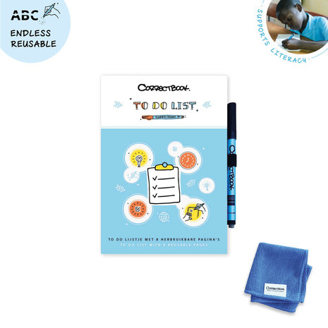 Het Correctbook duurzame en herbruikbare to do lijsten