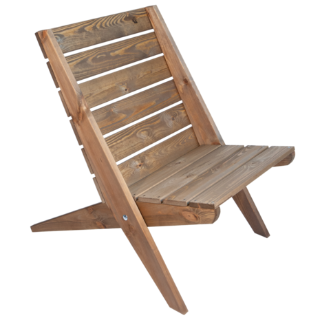 Granny Chair EcoFurn tuinstoel bruin geolied duurzaam dennenhout - GreenPicnic