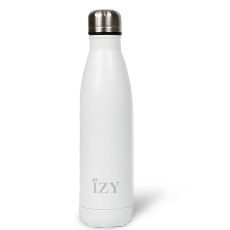 Izy Bottles Mrs.White, witte RVS thermosfles