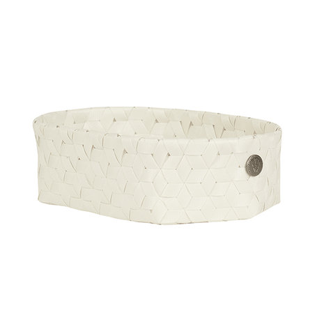 Handed By XS Dimensional Basket in Ecru White bij GreenPicnic